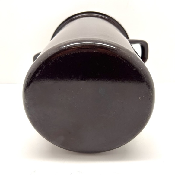 Vintage BEKA French Enamel Asparagus Steamer Brown 26cm Tall Retro Cookware - Picture 12 of 12